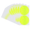 Hycodest 3 inch Fluorescent Round Colour-Code Labels Blank Dot Stickers, Pack of 50 Labels (Yellow)