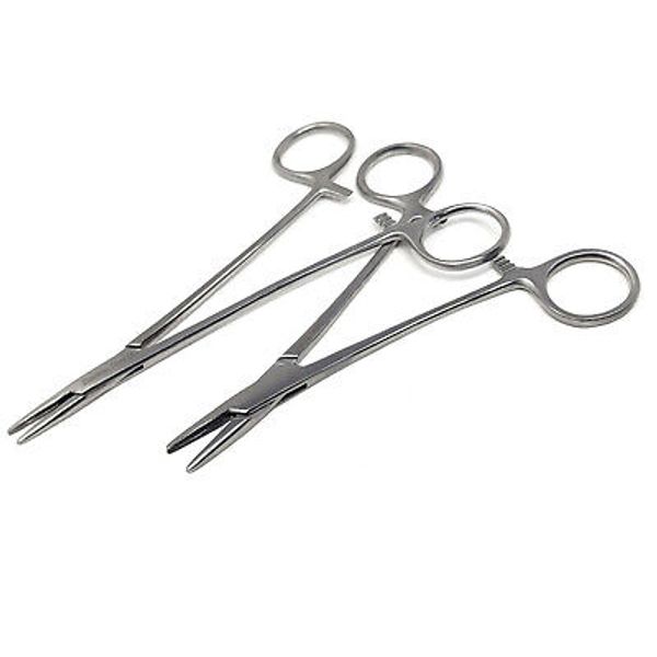 2 OR Grade Mayo Hegar Needle Holder Driver 5.5" + 6" Serrated Dental Instruments