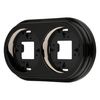 QR1 Series Surface-Mounted Porcelain Retro Frame 2-Way Black