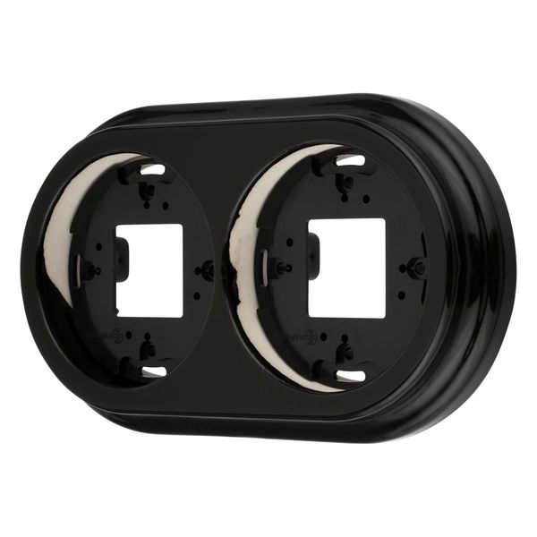 QR1 Series Surface-Mounted Porcelain Retro Frame 2-Way Black