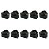 sourcingmap 10pcs Car DC 12V T10 Wedge Twist Lock Base Socket Light Bulb Holder