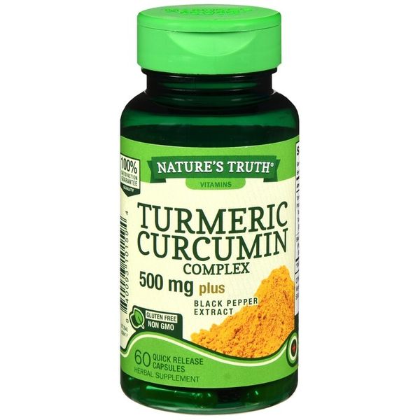 Nature's Truth Turmeric Curcumin Complex 500 mg + Black Pepper Extract Caps 60ea