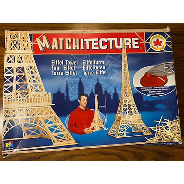 Matchitecture Eiffel Tower Wood 3D Puzzle New Sealed Box BJ Toys