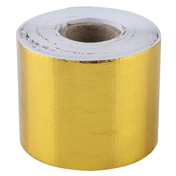 Aramox Adhesive Tape, 1 Roll Golden Car Aluminum Foil Adhesive Tape Adhesive Reflective Heat Shield Wrap Tape (10M*5Cm)