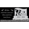 Pet memorial Engraved Marker, headstone Granite gravestone, Newfoundland