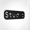 Decorative STUDIO Wall Sign Art Décor, Black, Adhesive Tabs, Sleek Design