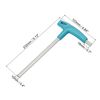 sourcing map 10mm Extra Long Arm T-Handle Hex Key Wrench Chrome Finish
