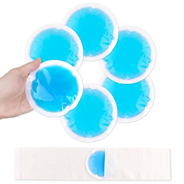 NEWGO Ice Packs for Injuries Reusable, Hot Cold Therapy Small Gel Ice Pack for Eyes After Surgery, Wisdom Teeth, Migraine, Headaches, Bruises, Bumps, Swelling (6PCS)