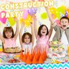 Gerrii Plastic Race Car Party Cups with Straws Set, Construction Cone Shaped ...