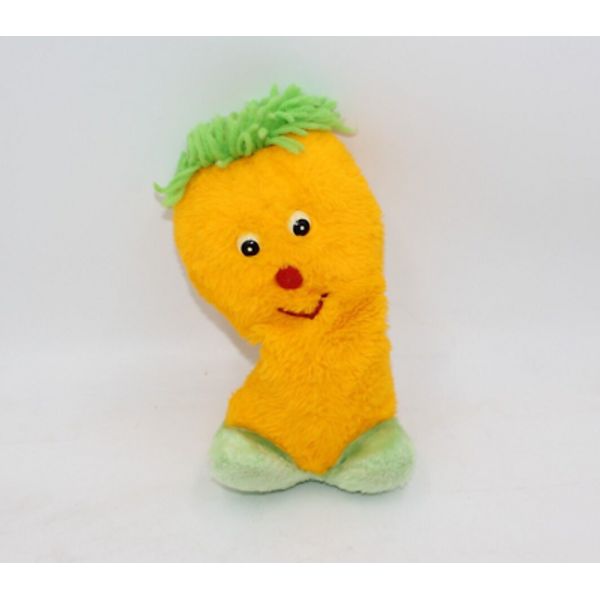 12" Eden Baby Carrot Vegetable Green Orange Fluffy Top Yarn Cute Toy HTF Rare