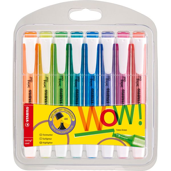 STABILO swing cool - Highlighter - Pack of 8 - Assorted Colours