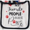 2 Same Printed Kitchen Pot Holders (7"x7') PETS,MY FAVORITE PEOPLE HAVE PAWS,GR