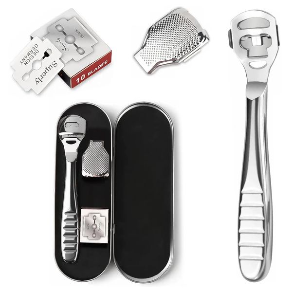 Stainless Steel Foot File, Stainless Steel Pedicure Foot File, Callus Remover Hard Skin Remover, Professional Callus Remover, Foot File Scraper, Foot Care Tool Set Skin