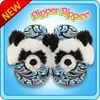 Pillow Pets Authentic Panda Flipper Slippers, Large