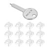 sourcing map 12pcs Port Blocker Locking RJ45 Port/Dust PC Blocker with Coded Key,Transparent