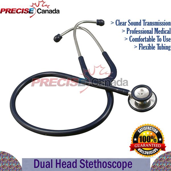 Blue Dual Head Stethoscope Pro Medical For Health Care Doctor Nurse Vet Student