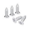Sourcing Map 100pcs White ST3x10mm Flat Head Phillips Self-Tapping Screws for Woodworking