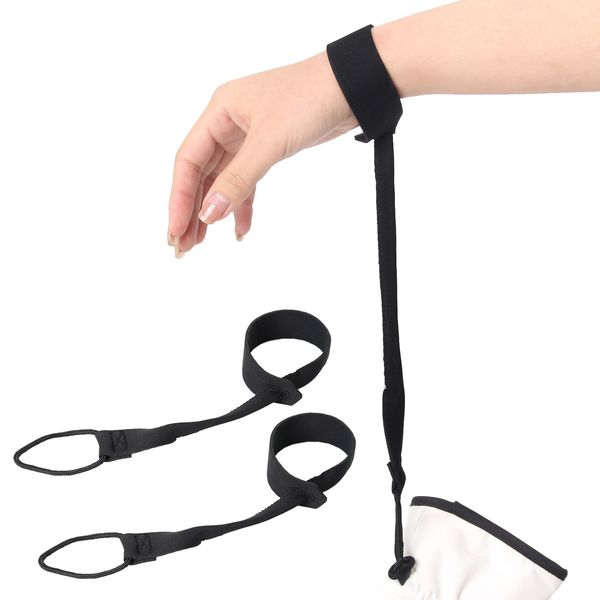 XMJY 2 Pcs Extended Ski Glove Leash - Glove Wrist Straps for Men, Women, Boys & Girls - Perfect Mountaineering & Ski Accessories