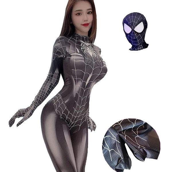 Sexy Extreme Full Body Tights, Spider-Man Cosplay Costume, Open Hole, SOVIVID, For Adults, Stretchy Elastic, Sexy Costume, Mask Included