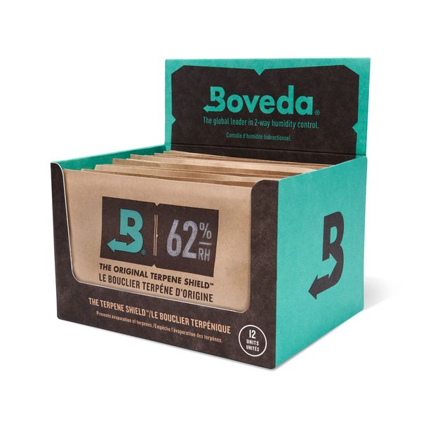 Boveda 62% Two-Way Humidity Control Packs for Storing 1 lb – Size 67 – 12 Pack – Moisture Absorbers for Storage Containers – Humidifier Packs – Individually Wrapped Hydration Packets