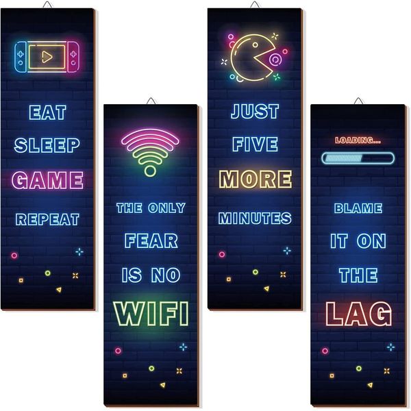 HPNIUB Gamer Sign Gamer Room Decorations,Gamer Room Wall Art,Game Room Sign,Gaming Stuff For Boys bedroom accessories,Gamer Gifts for Teenage Boy,Xbox Gaming Room Accessories