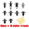 100pcs 10 sizes Fender Liner Splash Shield Bumper Clips Fastener Rivets + 4Tools