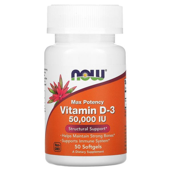 ﻿NOW Vitamin D-3 50000 IU 50 Softgels