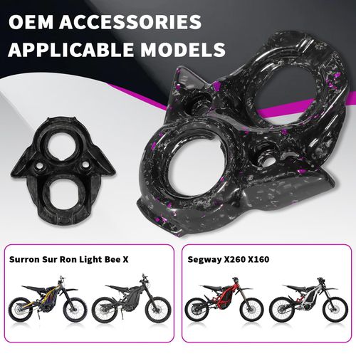 Funparts Motorcycle Carbon Fiber Ignition Key Switch Cover for Surron Sur Ron Light Bee X/S/LBX Segway X260 X160 Electric Dirt Bike Purple
