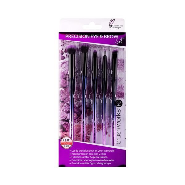 Brushworks HD Precision Eye & Brow Brush Set