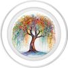 Weeping Willow Tree | Colorful Mosaic PopSockets MagSafe PopGrip for iPhone