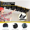 6-Bin Overhead Garage Storage Rack, Ceiling Storage Racks Heavy Duty, Powder Coa
