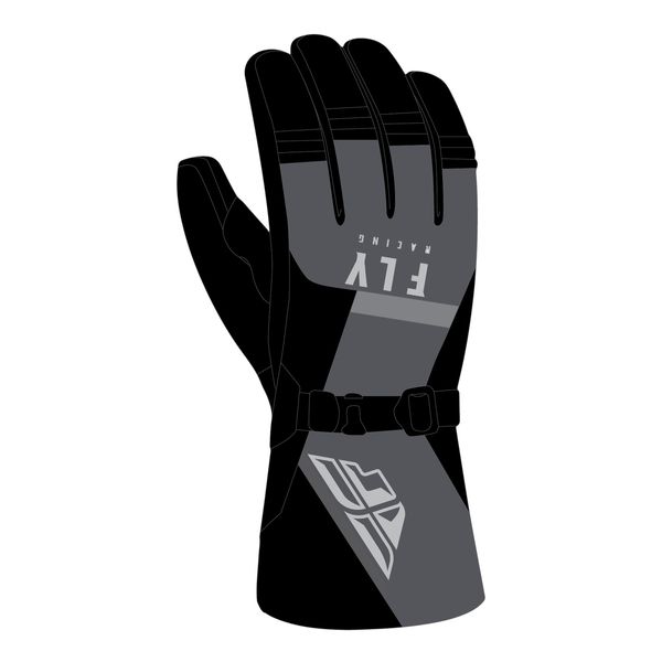 FLY RACING CASCADE GLOVES BLACK/GREY XL 363-3921X