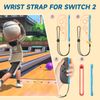 Wrist Straps Pair for Switch 2 Controller (2025), TPE Material Gamepad Accessory Wrist Straps for Switch 2 Controllers 2 Pack (Blue & Orange)