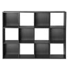12 Cube Storage Open Shelf Bookcase Display Compartments Organizer Cabinet Black