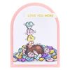 Spellbinders Candy Hearts Cling Rubber Stamp Set, Red