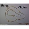 BEIGE Bottom Chain for 89mm/3.5" Vertical Blinds -100 clips