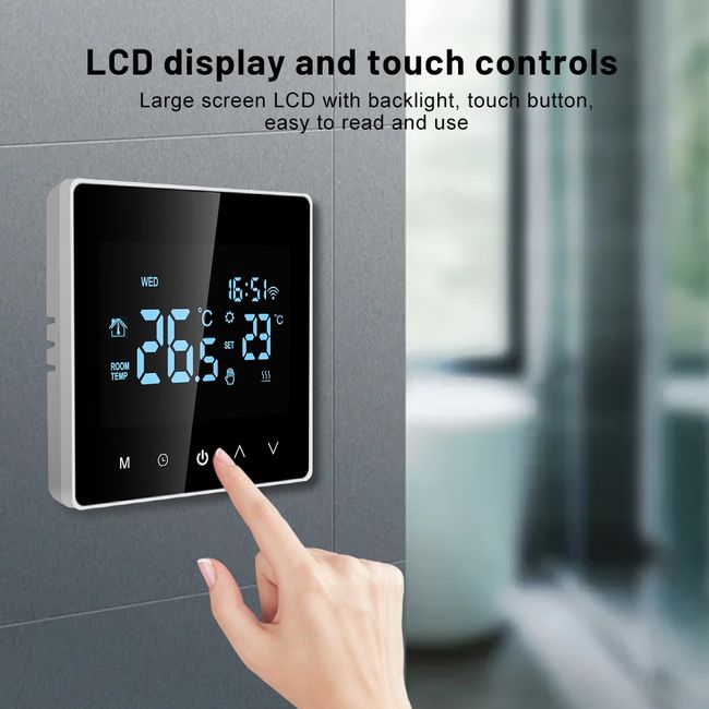 WiFi Programmable Thermostat Room Temperature Controller for Water/  Electric /Gas /Boiler floor Heating