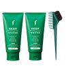 Rishiri Hair Color Treatment, Glossy Plus, Black, 2 Pieces + Horsehair Brush & Comb for Color Care