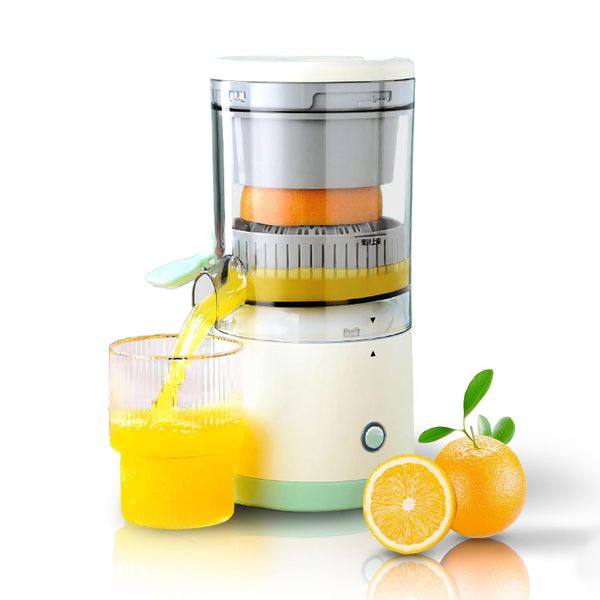 Electric Citrus Juicer,Juice Machine 360° Portable Electric Automatic Orange Juice Extractor Maker for Home Kitchen Travel Hotel