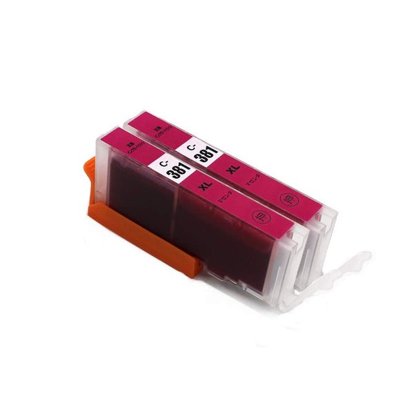 J-ECO BCI-381XLM Magenta Value Set of 2 High Capacity ISO14001, ISO9001, CE, SGS Certified Factory Compatible Ink Cartridges for Canon, Remaining Indicator (BCI-380, BCI-381, BCI-380XL, BCI-381XL, BCI-380XLBK)