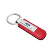 Ford Maverick Red PU Leather Strap Silver Metal Bar Key Chain