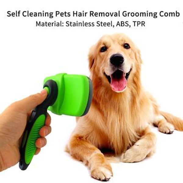 Self Cleaning Slicker Brush for Dogs and Cats Pet Grooming Tool Hair Removal