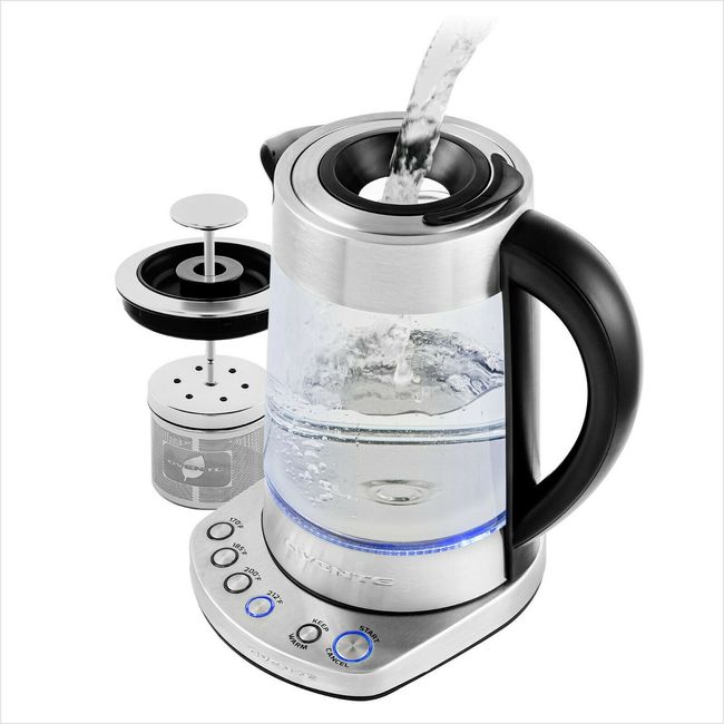 Ovente Electric Glass Kettle 1.7 Liter Fast Heating Function 1500W Silver KG733S