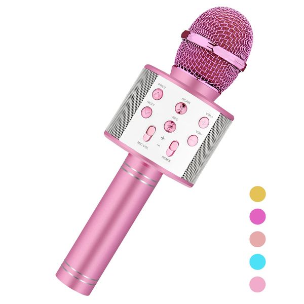 Kids Karaoke Microphone for Singing: Perfect Christmas Birthday Gifts for 2 3 4 5 6 7 8 Year Old Girls Toys