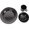 Black Enamel Camping Dinner Set