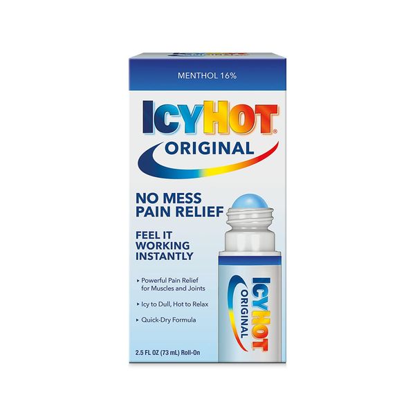 Icy Hot Original Medicated Pain Relief Liquid with No Mess Applicator, 2.5 Fluid Ounces