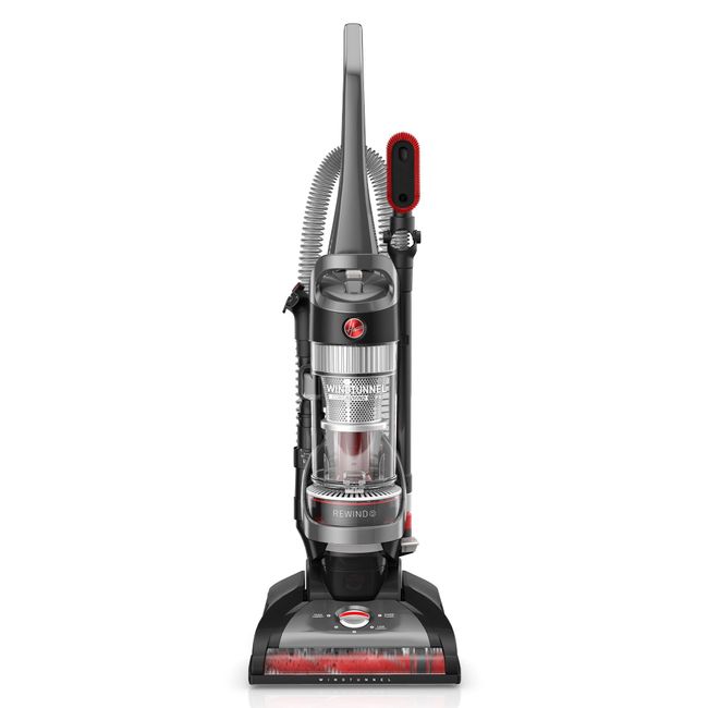 Hoover WindTunnel Cord Rewind Pro Bagless Upright Vacuum Cleaner, For Carpet and Hard Floors, UH71300V, Black, UH71300