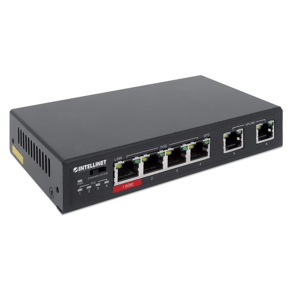 Intellinet 561686 network switch Fast Ethernet (10/100) Power Over Ethernet (PoE) Black