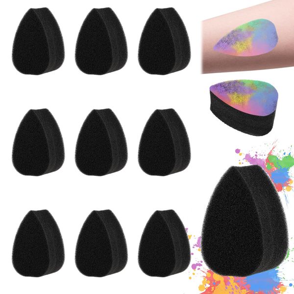 WLLHYF 10Pcs Face Paint Sponges High Density Painting Sponge Black Round Body Paint Sponge Makeup Sponge for Body Face Painting Art Crafts