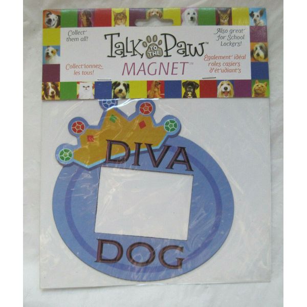 Talk to the Paw Magnetic Picture Frame~ Diva Dog~2 x 2 1/2~NEW~PET~LBDAM